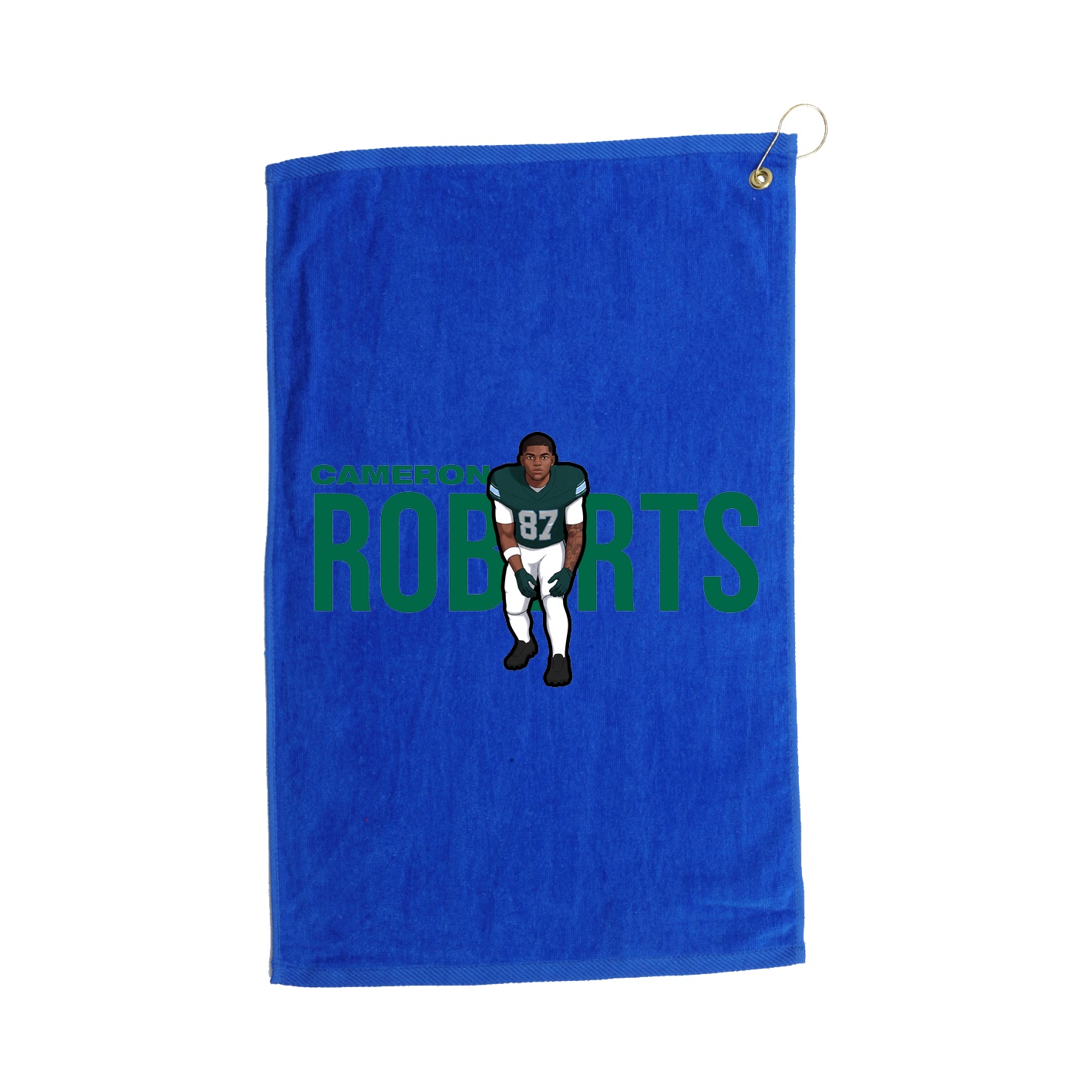 Golf Towel — Player Name in Royal