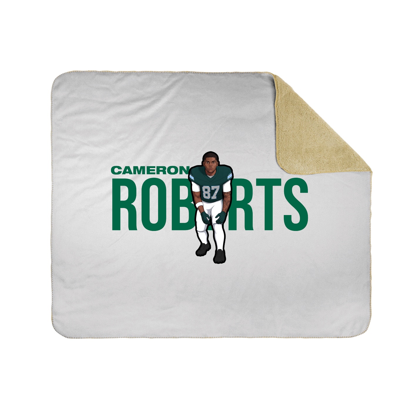 Throw Blanket — Player Name in White