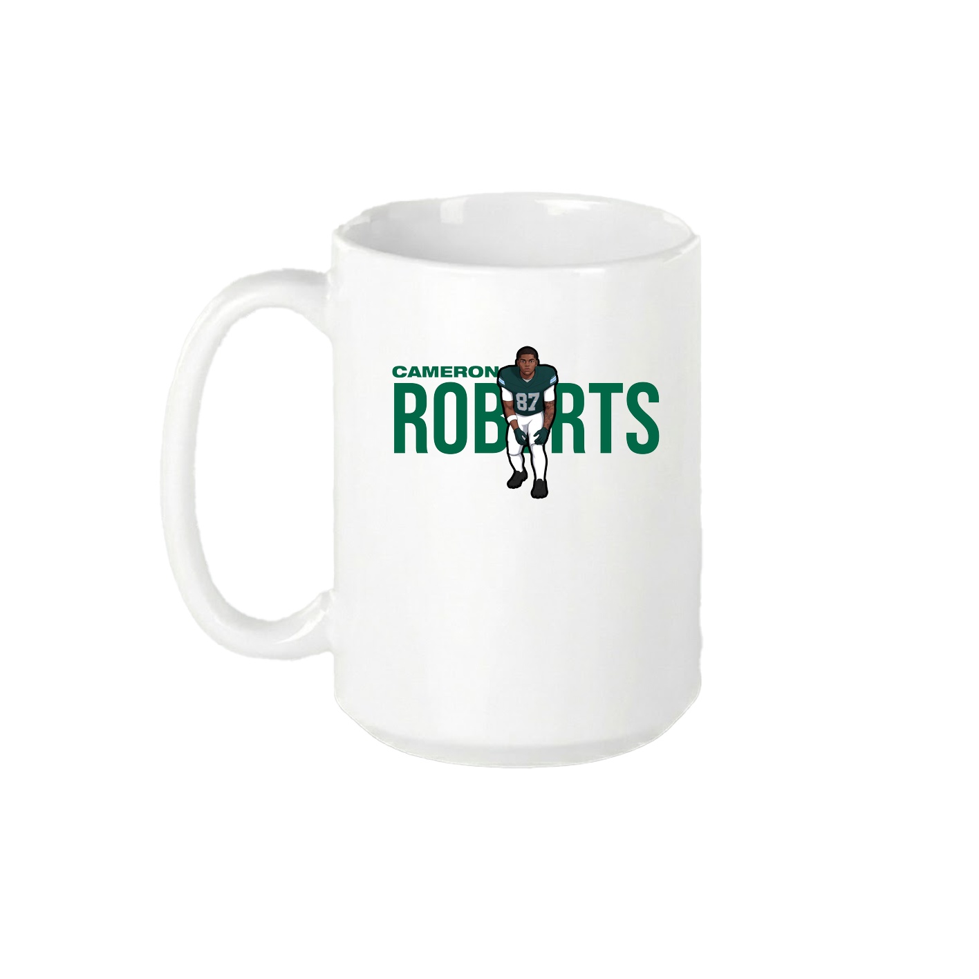 15oz Coffee Mug — Player Name in White