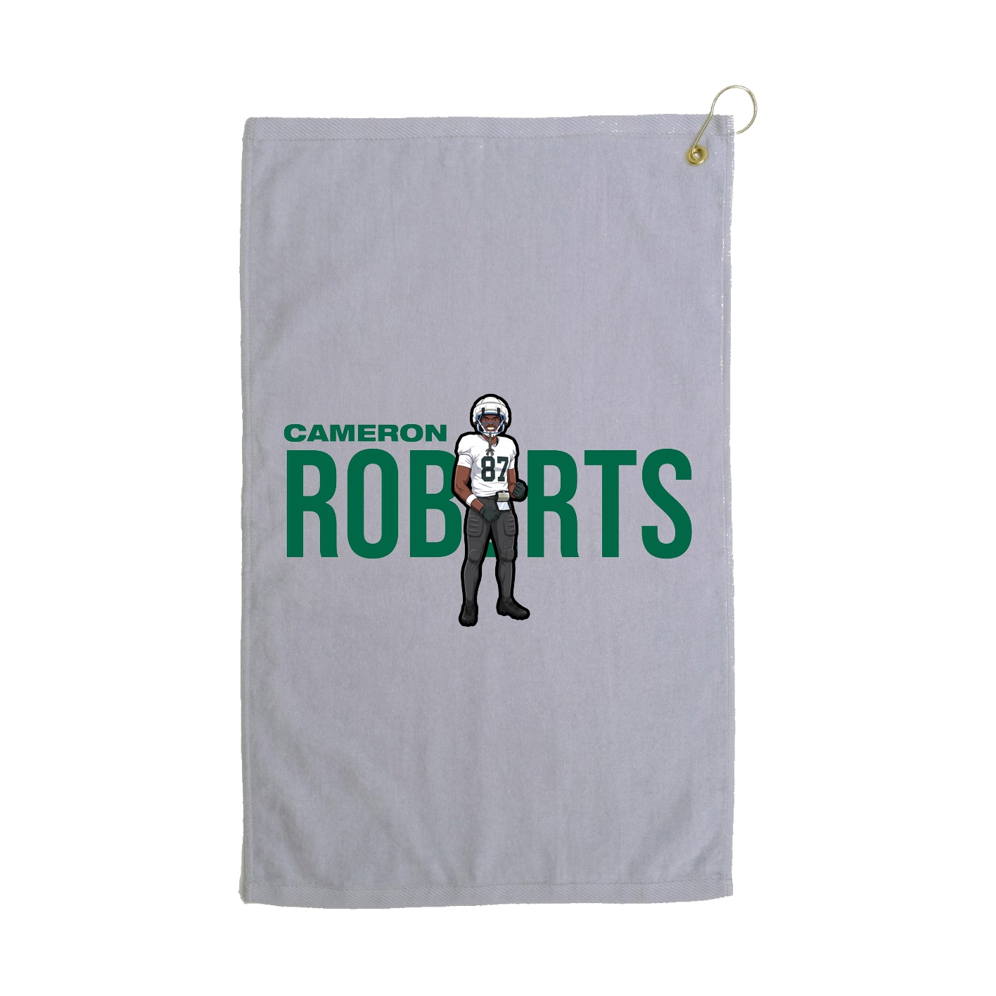 Golf Towel — Player Name in Grey
