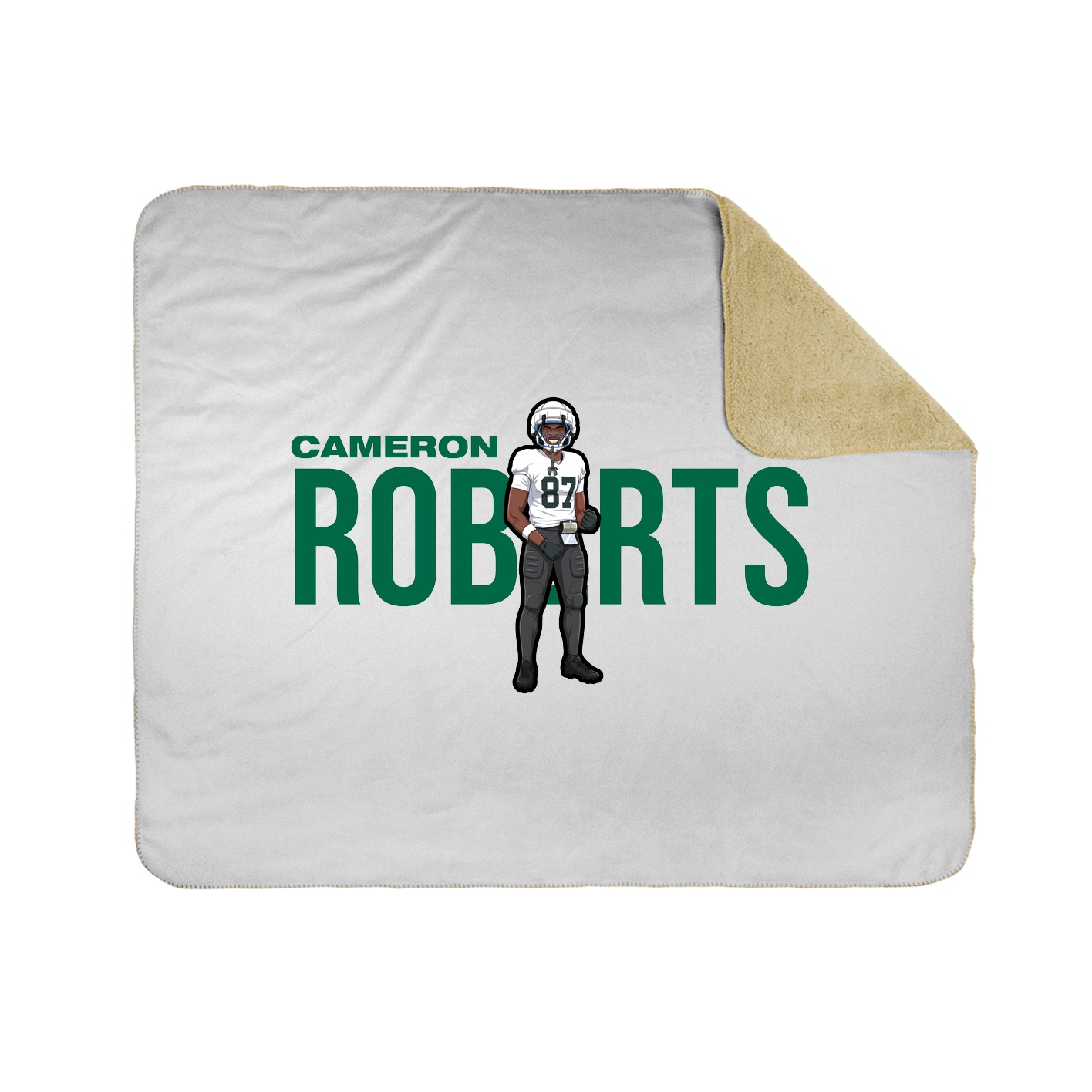Throw Blanket — Player Name in White