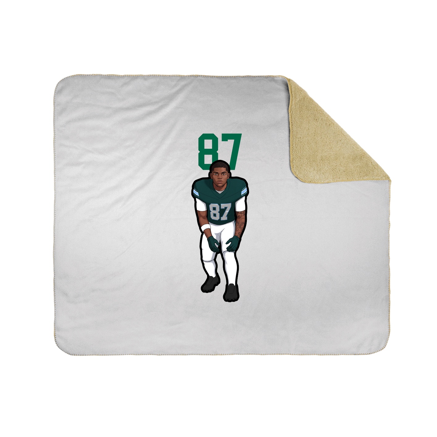 Throw Blanket — Number Top in White