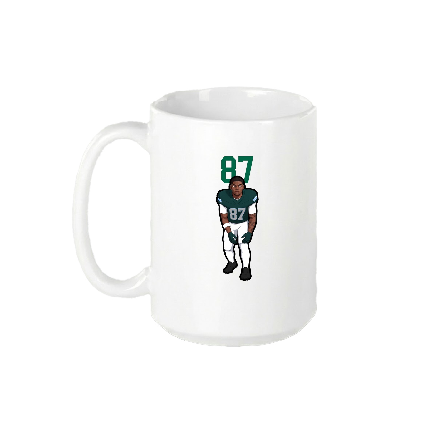 15oz Coffee Mug — Number Top in White