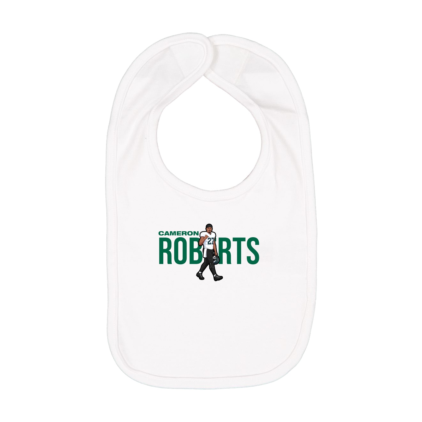 Infant Bib — Player Name in White