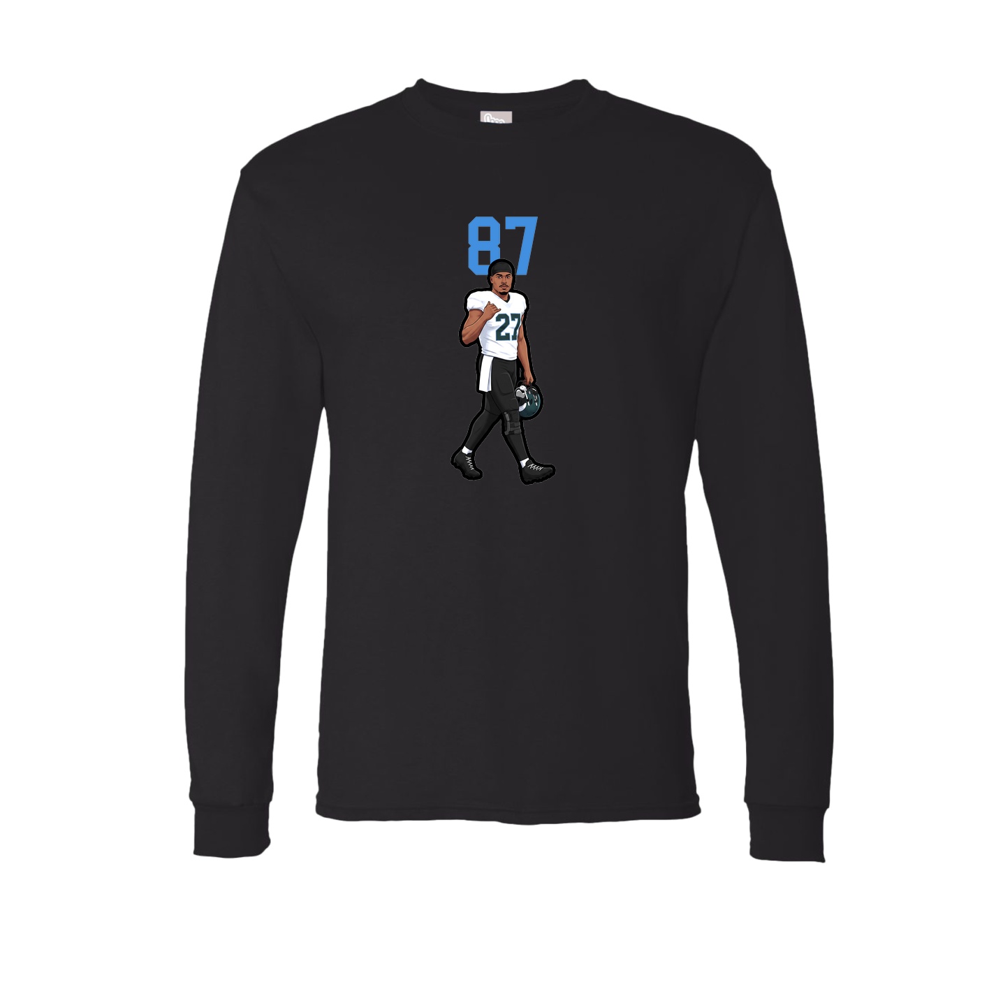 Long Sleeve Tee — Number Top in Black