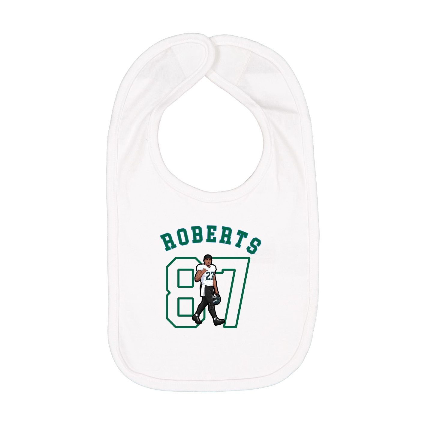 Infant Bib — Shirsey Arch in White