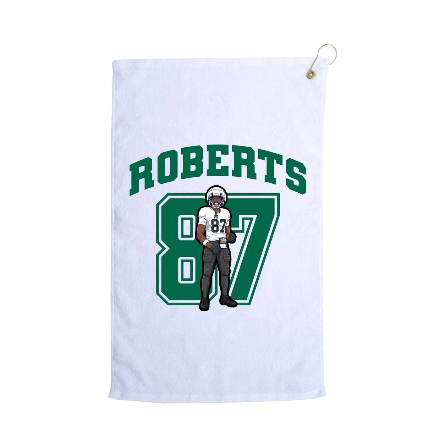 Golf Towel — Number in White