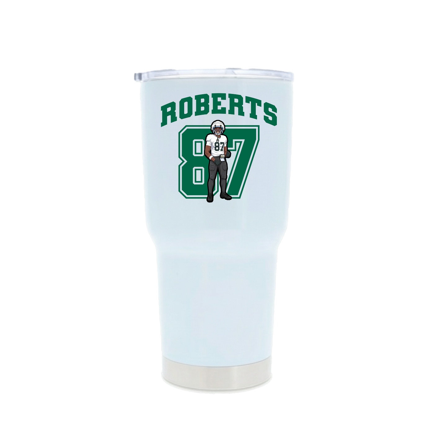 30oz Stainless Steel Tumbler — Number in White