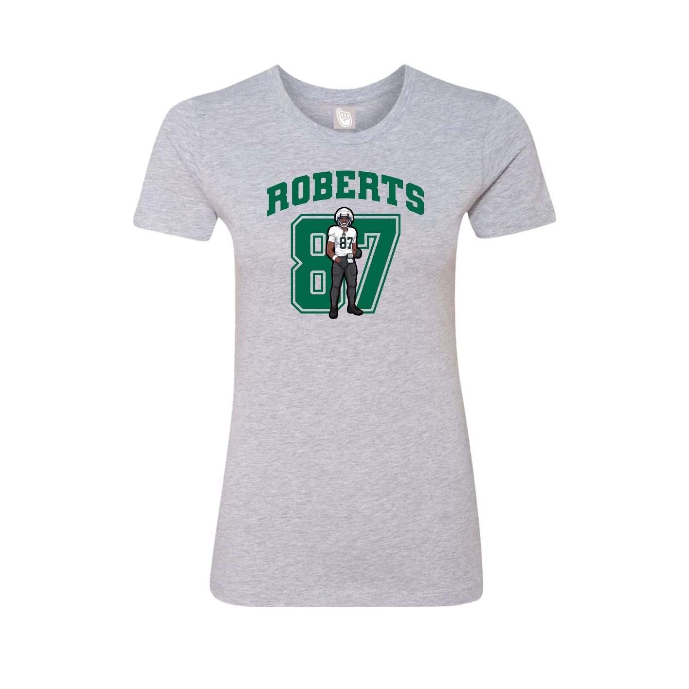 Fitted Women's Tee — Number in Grey