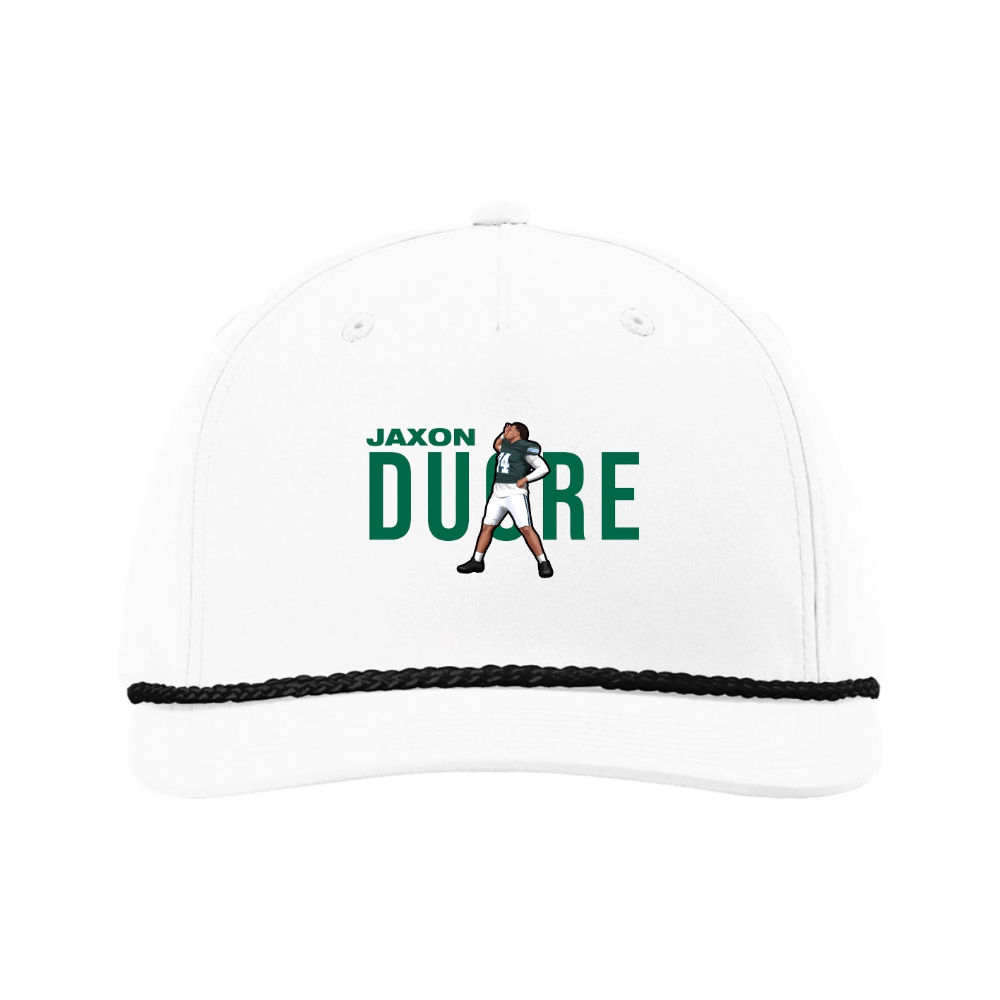 Five-Panel Classic Rope Cap — Player Name in White