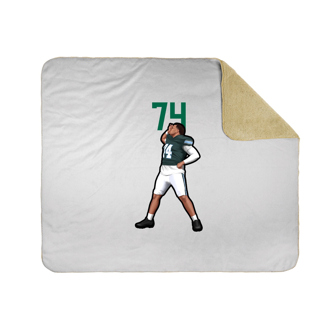 Throw Blanket — Number Top in White