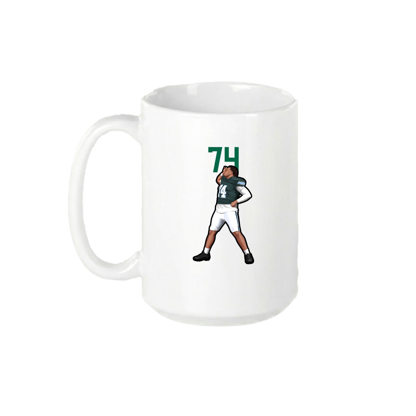 15oz Coffee Mug — Number Top in White