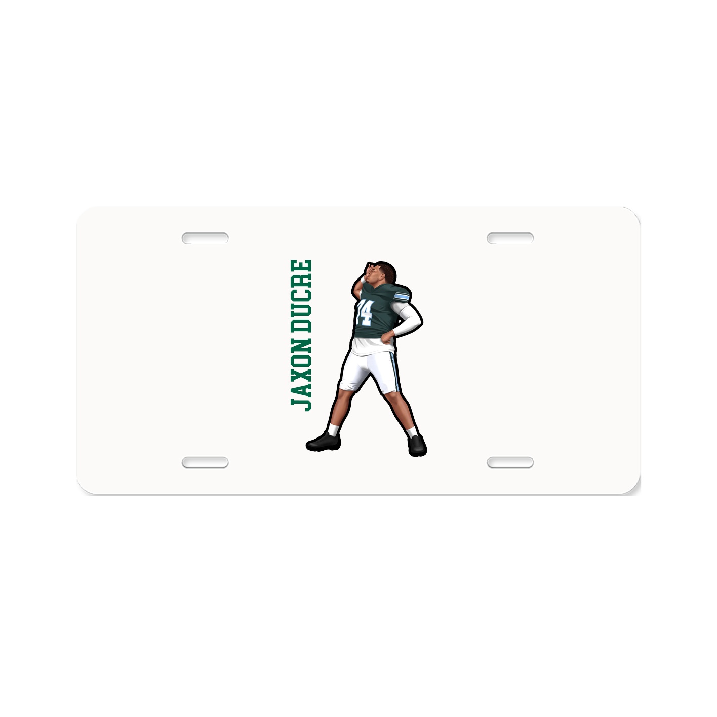 License Plate — Name Vertical in Classic