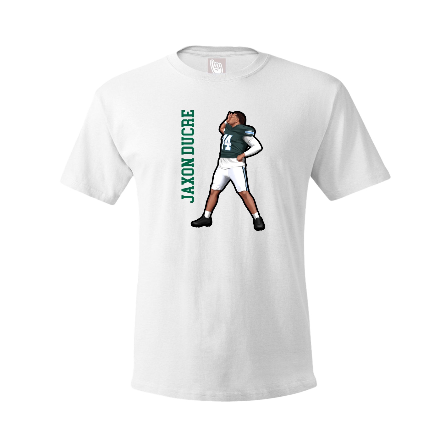 Youth Tee — Name Vertical in White