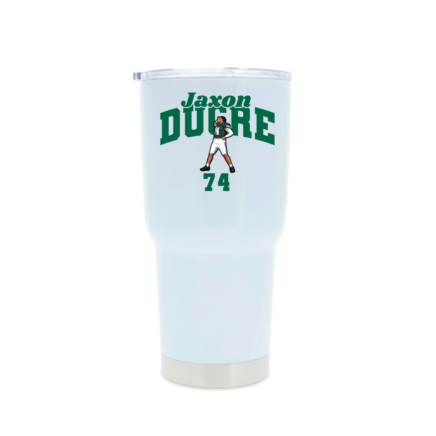30oz Stainless Steel Tumbler — Signature Arch in White