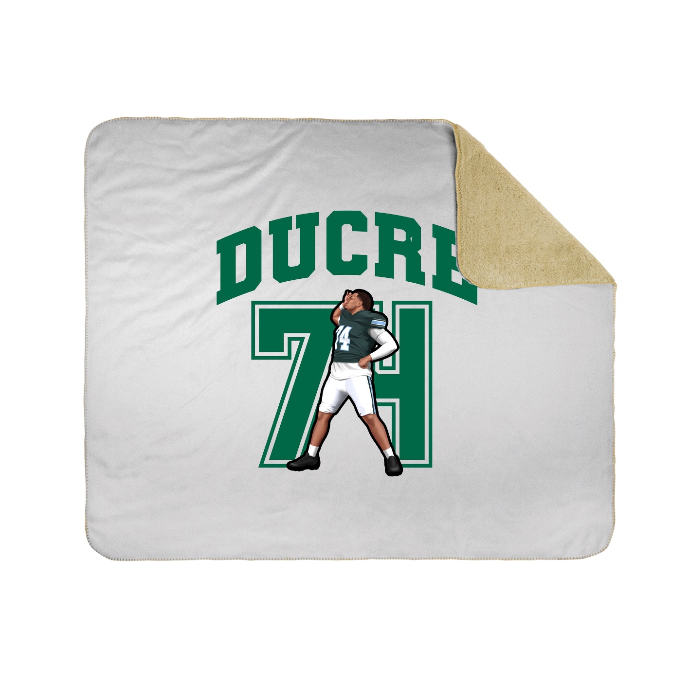 Throw Blanket — Number in White