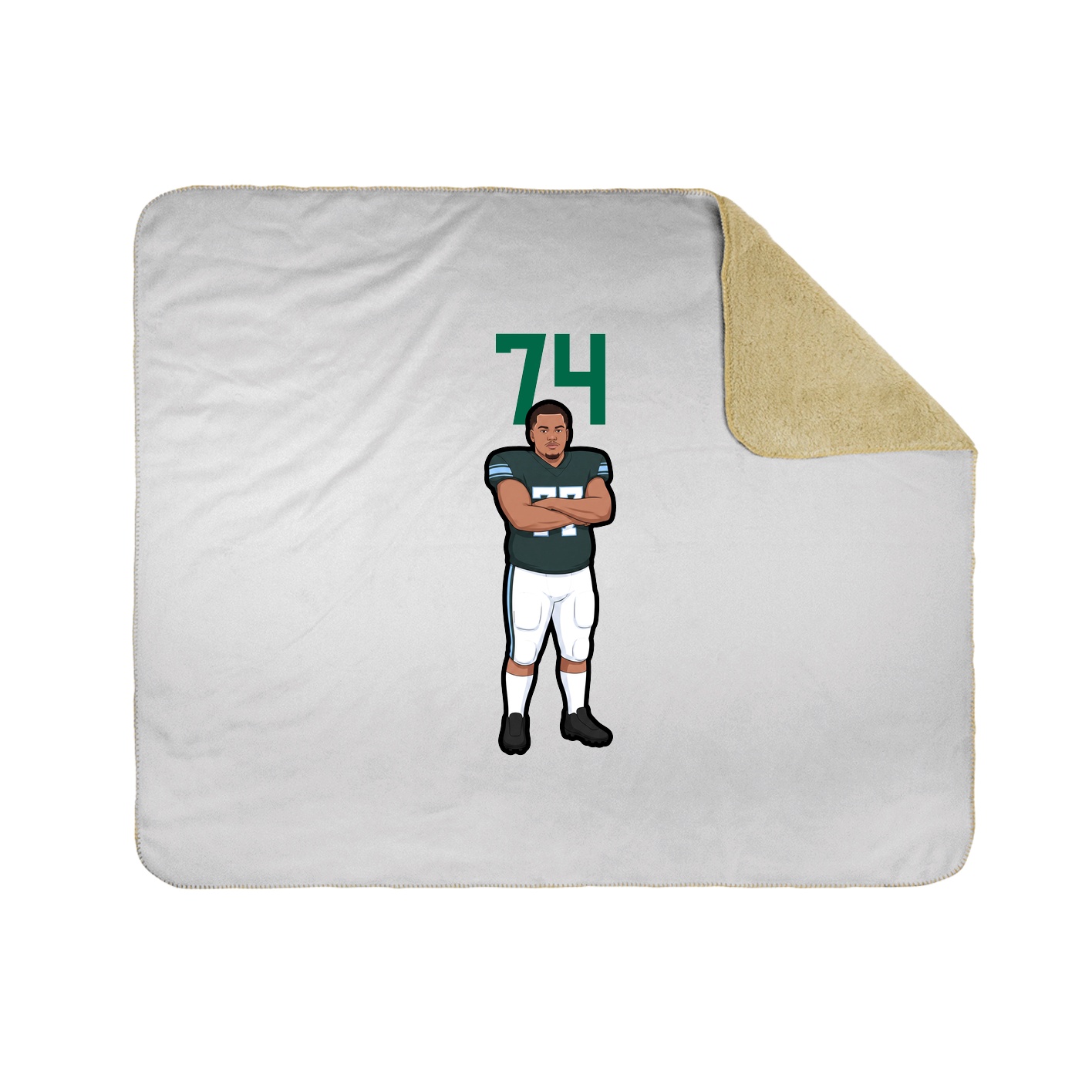 Throw Blanket — Number Top in White