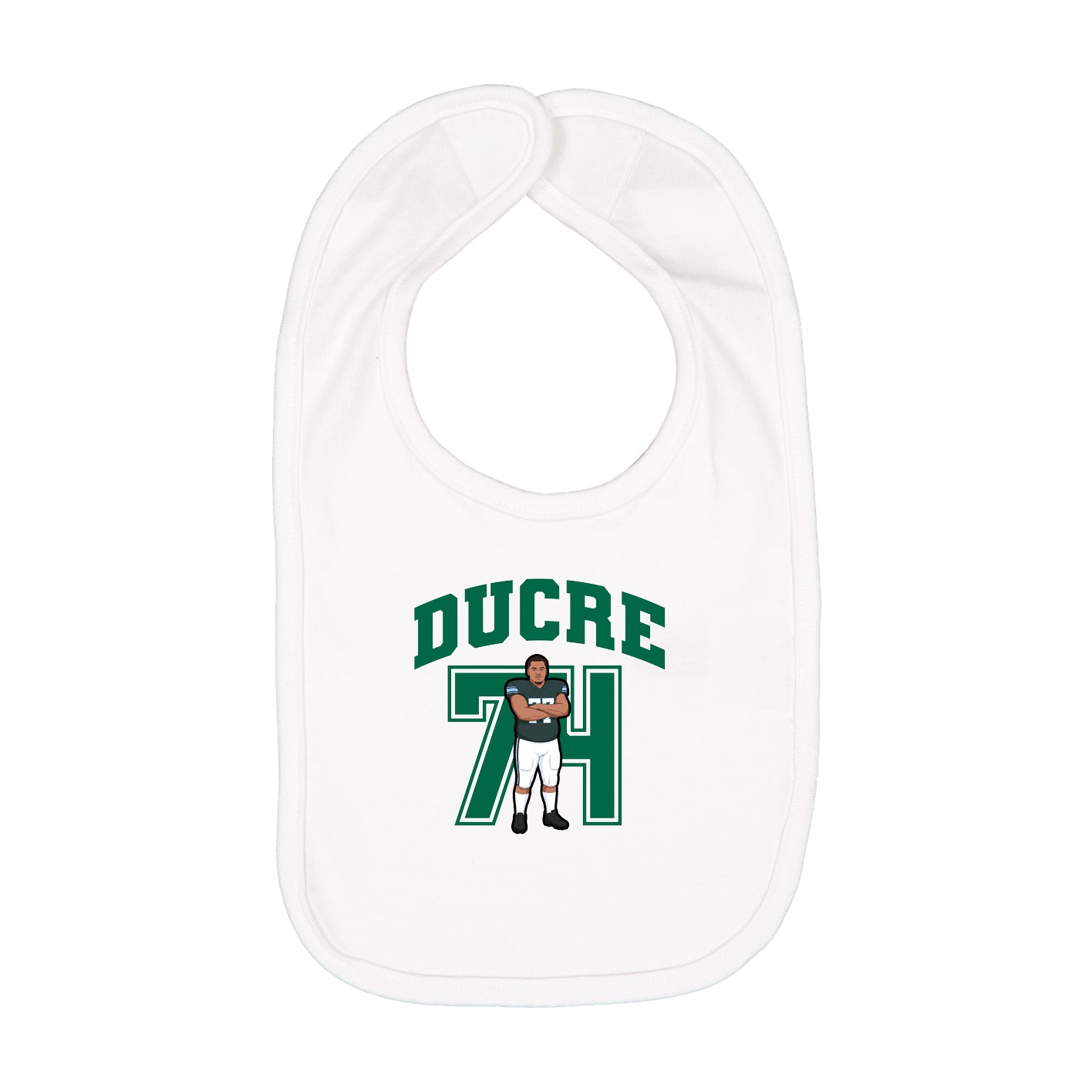 Infant Bib — Number in White