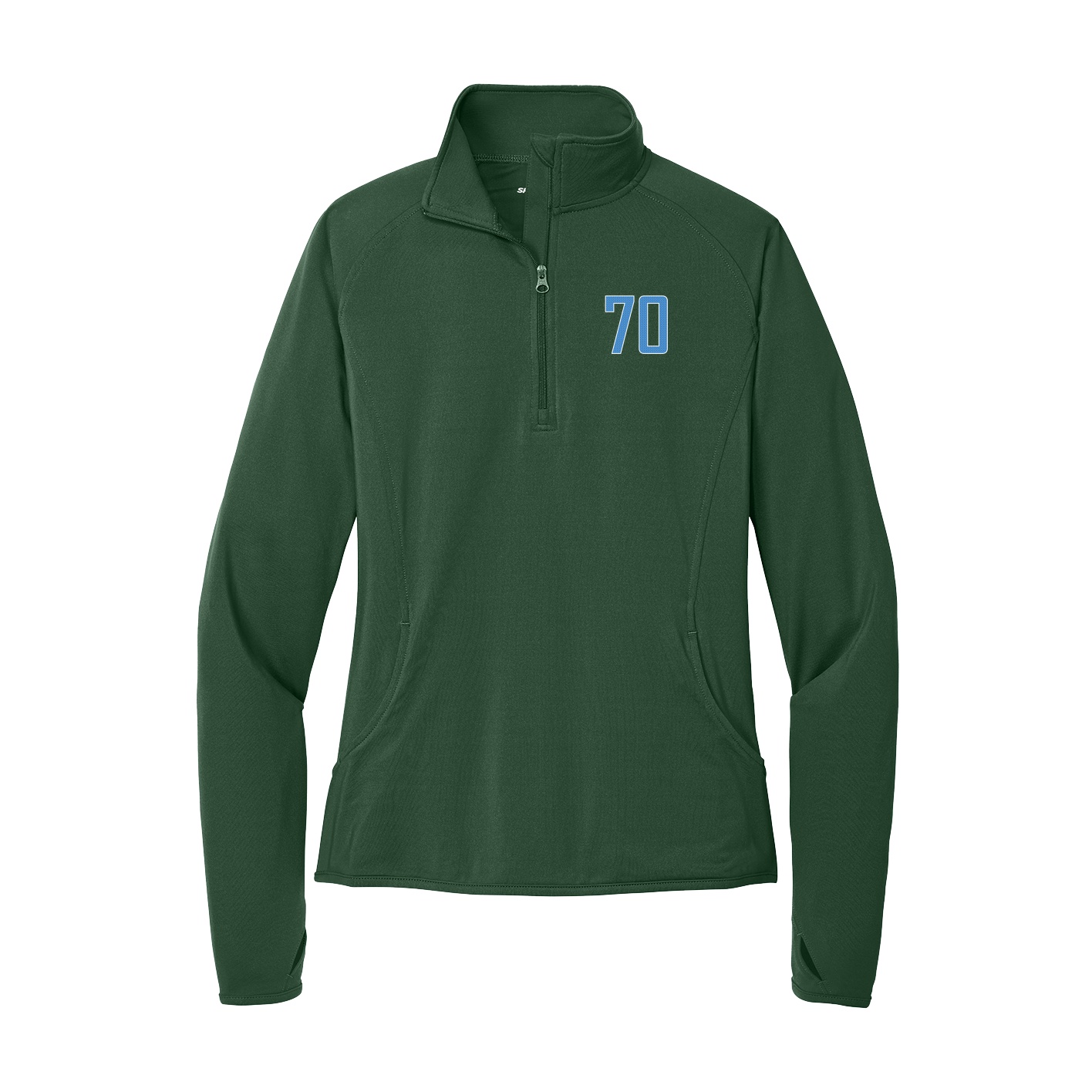 Women's Q-Zip Pullover — Front Shirsy in Green