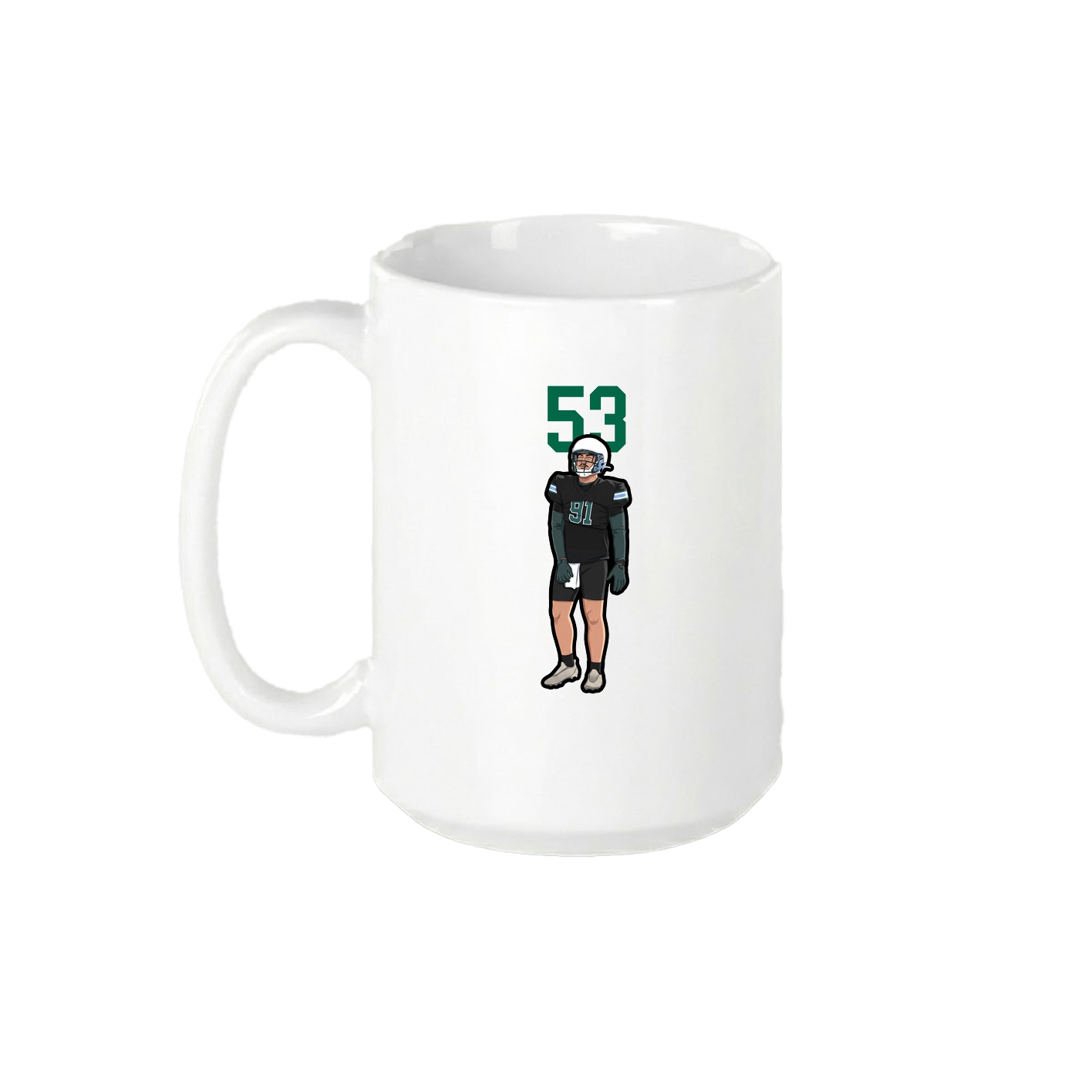 15oz Coffee Mug — Number Top in White