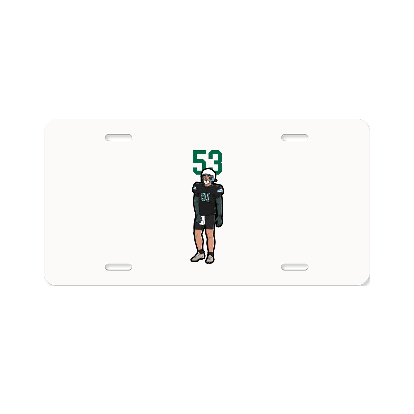 License Plate — Number Top in Classic