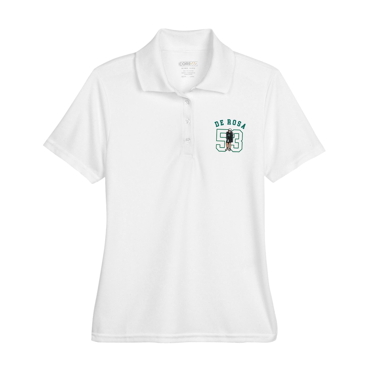 Womens Performance Polo — Shirsey Arch in White