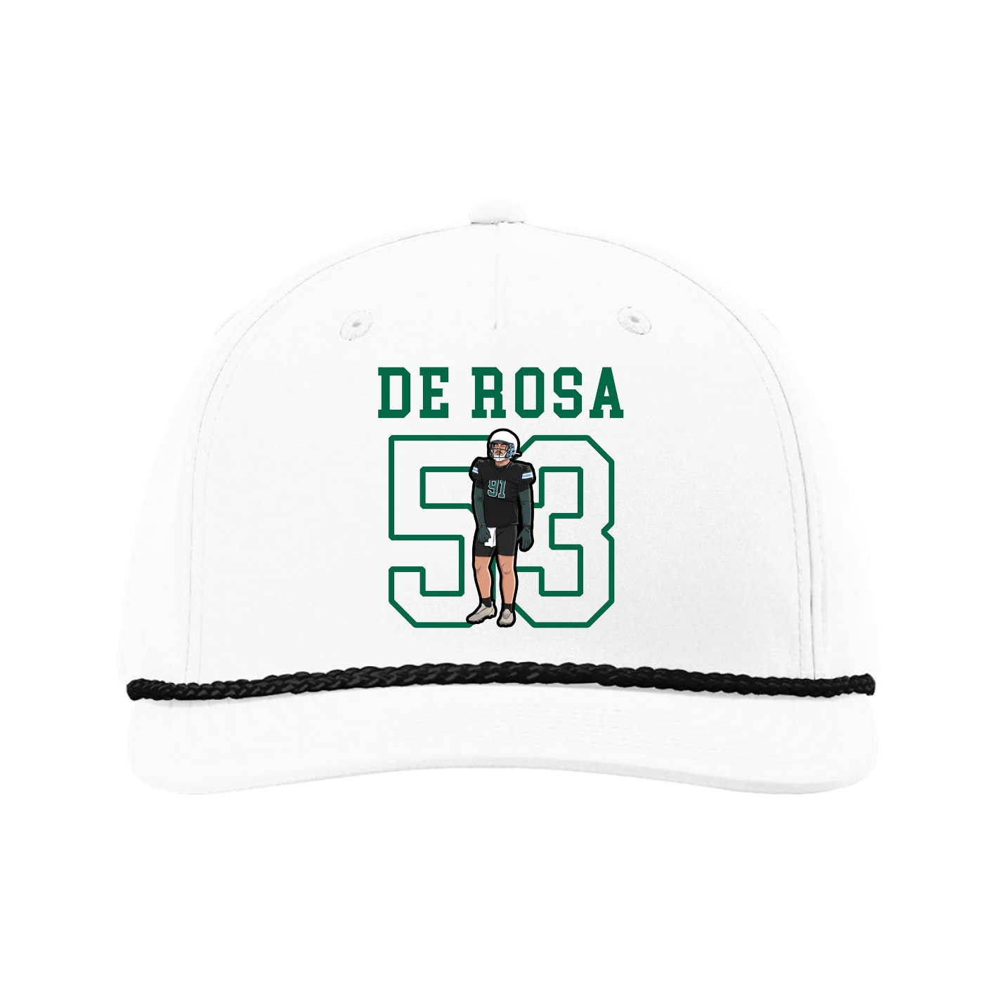 Five-Panel Classic Rope Cap — Shirsey in White