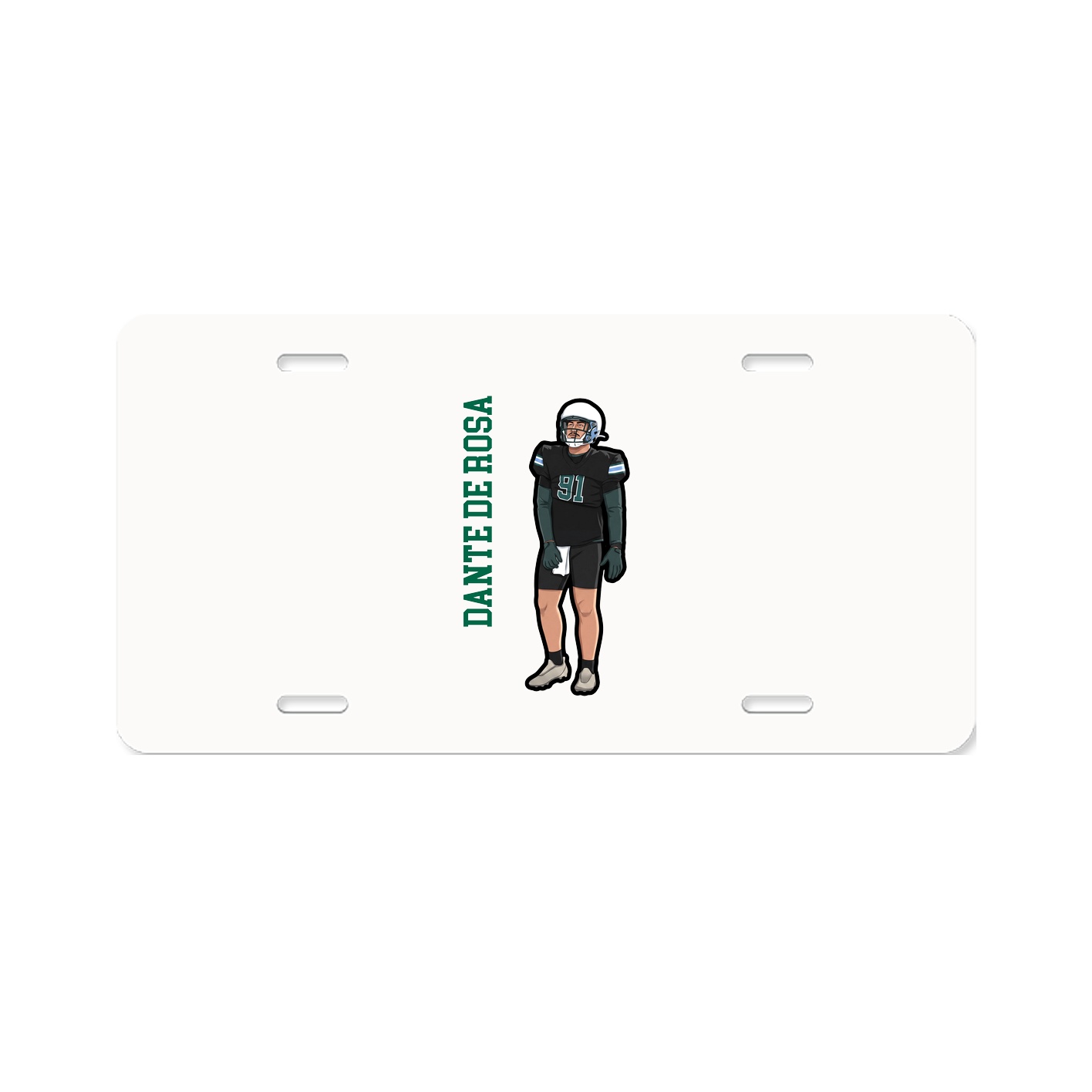 License Plate — Name Vertical in Classic