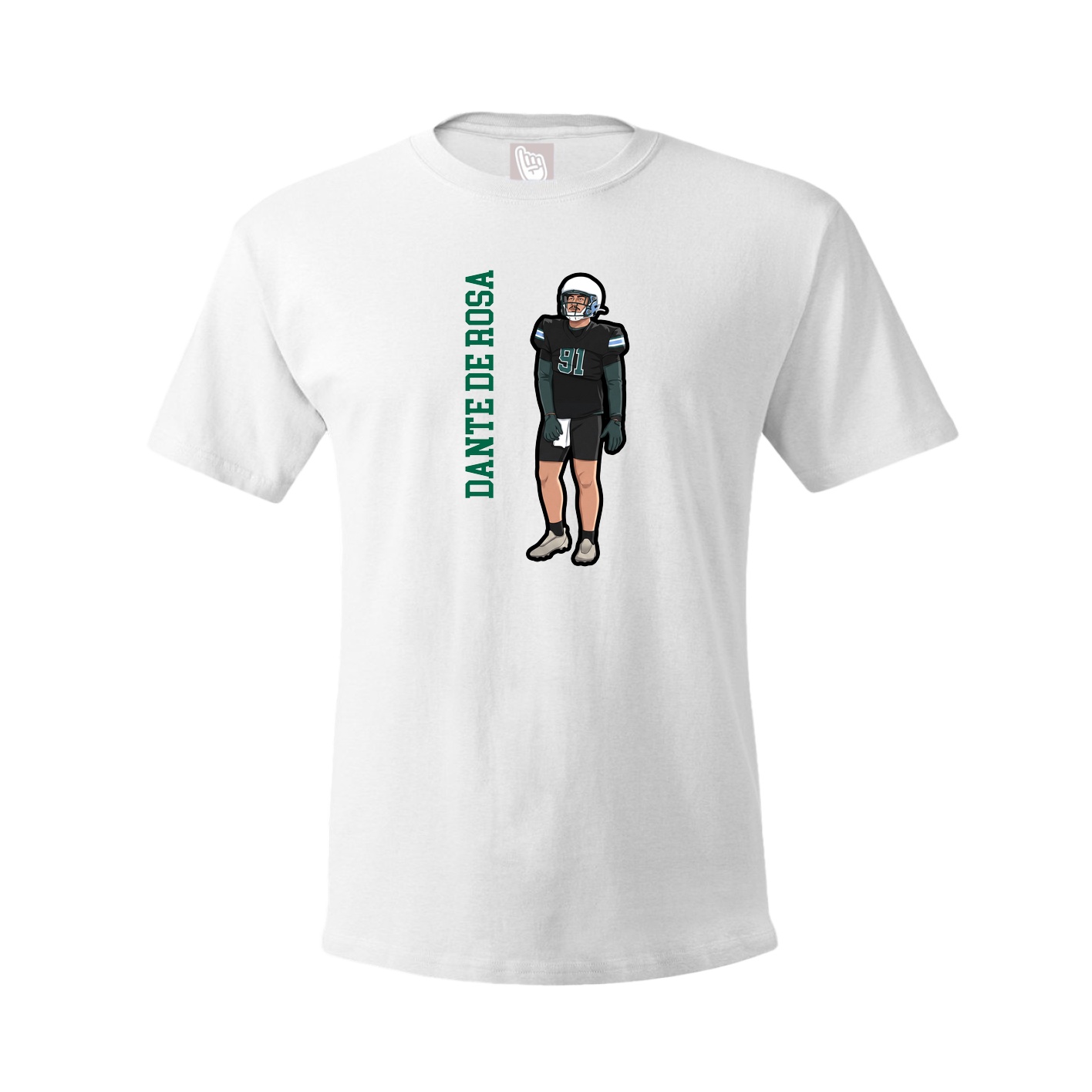 Tee — Name Vertical in White