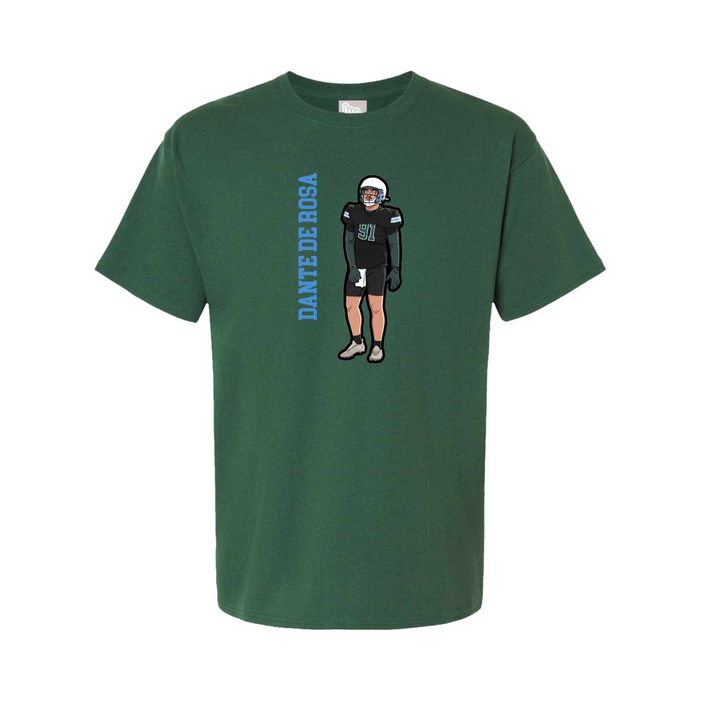 Youth Tee — Name Vertical in Green