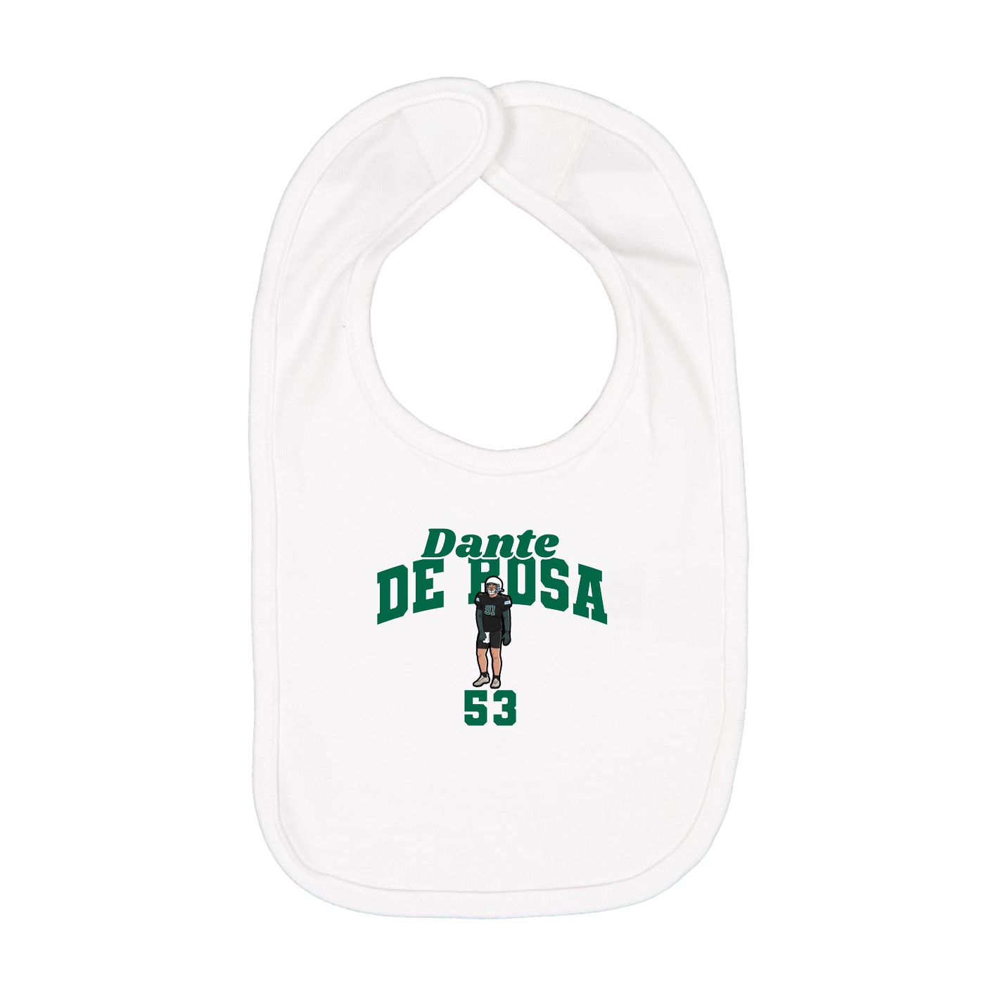 Infant Bib — Signature Arch in White