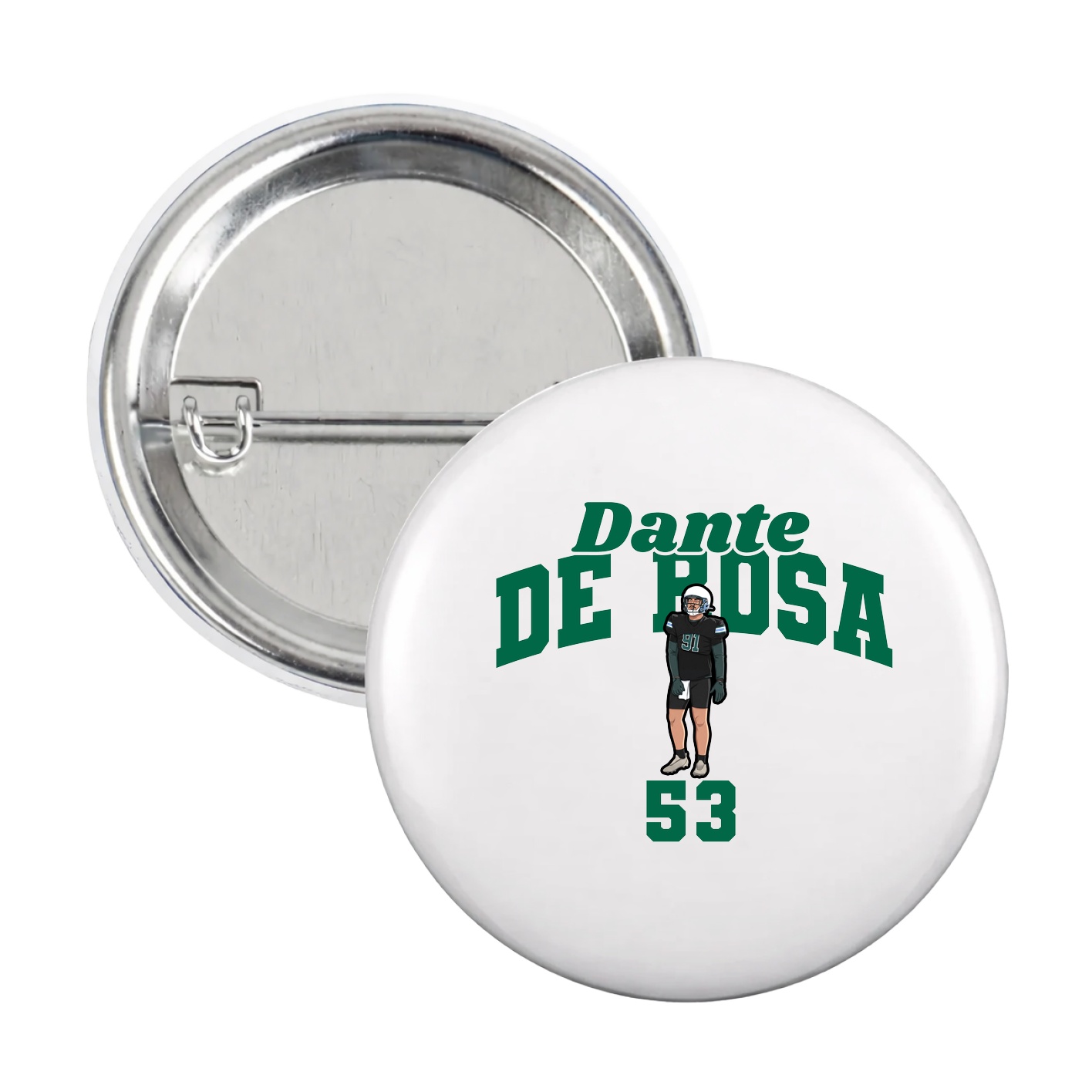 Game Day Button — Signature Arch in White
