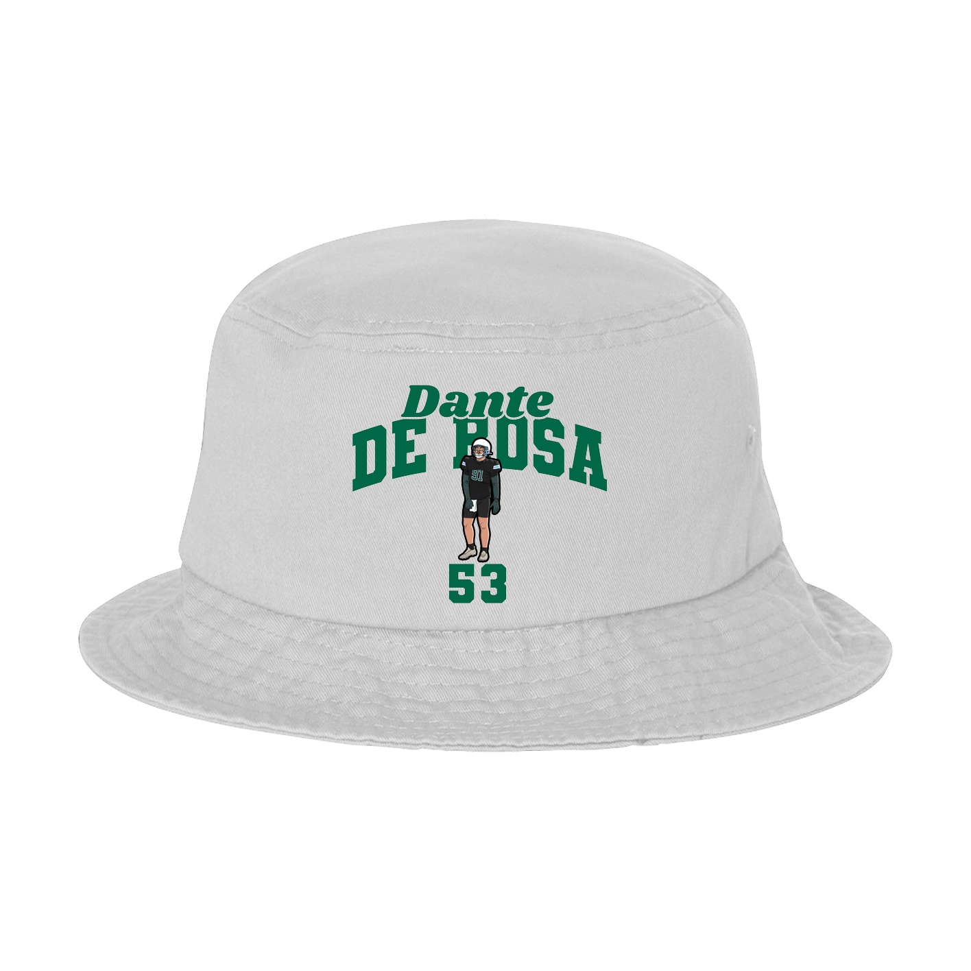 Bucket Cap — Signature Arch in White