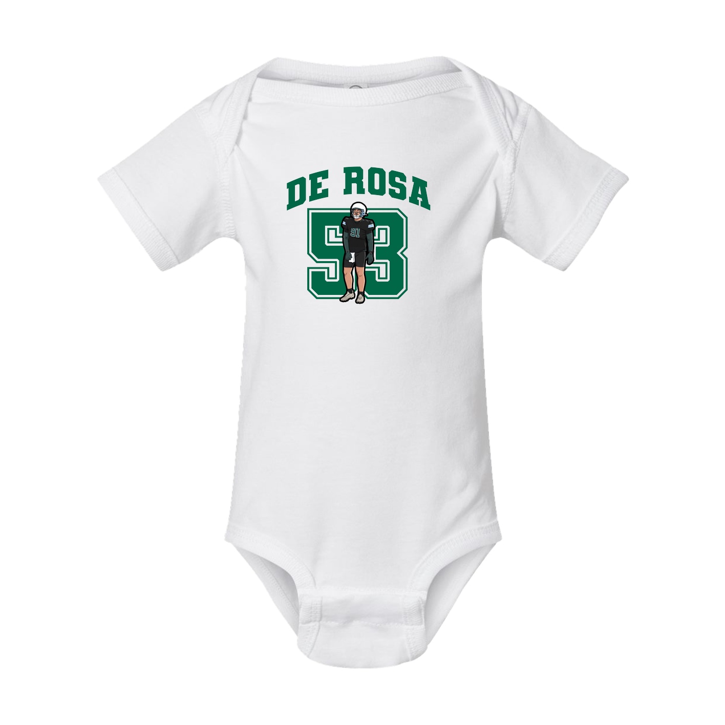 Baby Onesie — Number in White