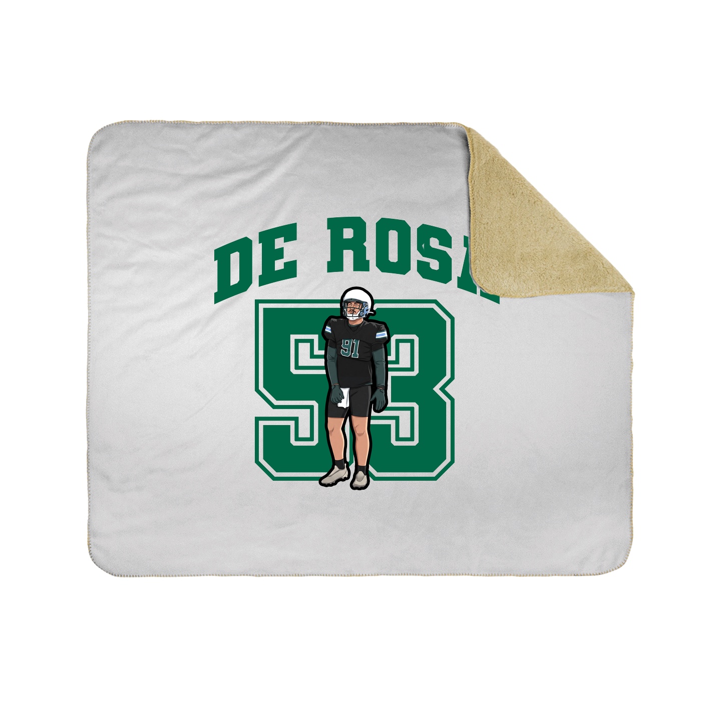 Throw Blanket — Number in White