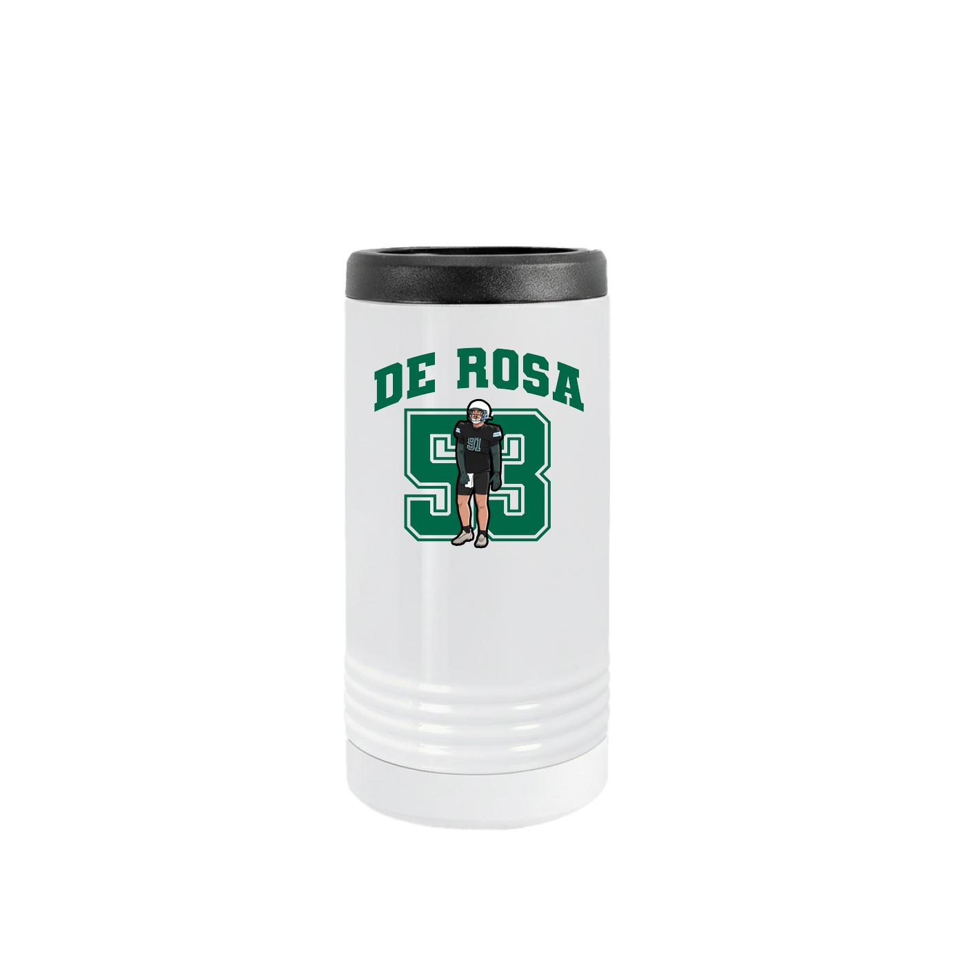 Slim Beverage Holder — Number in White