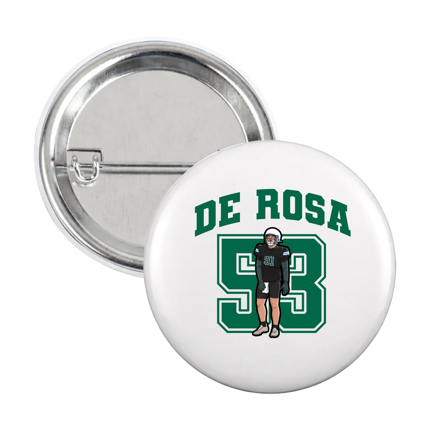 Game Day Button — Number in White