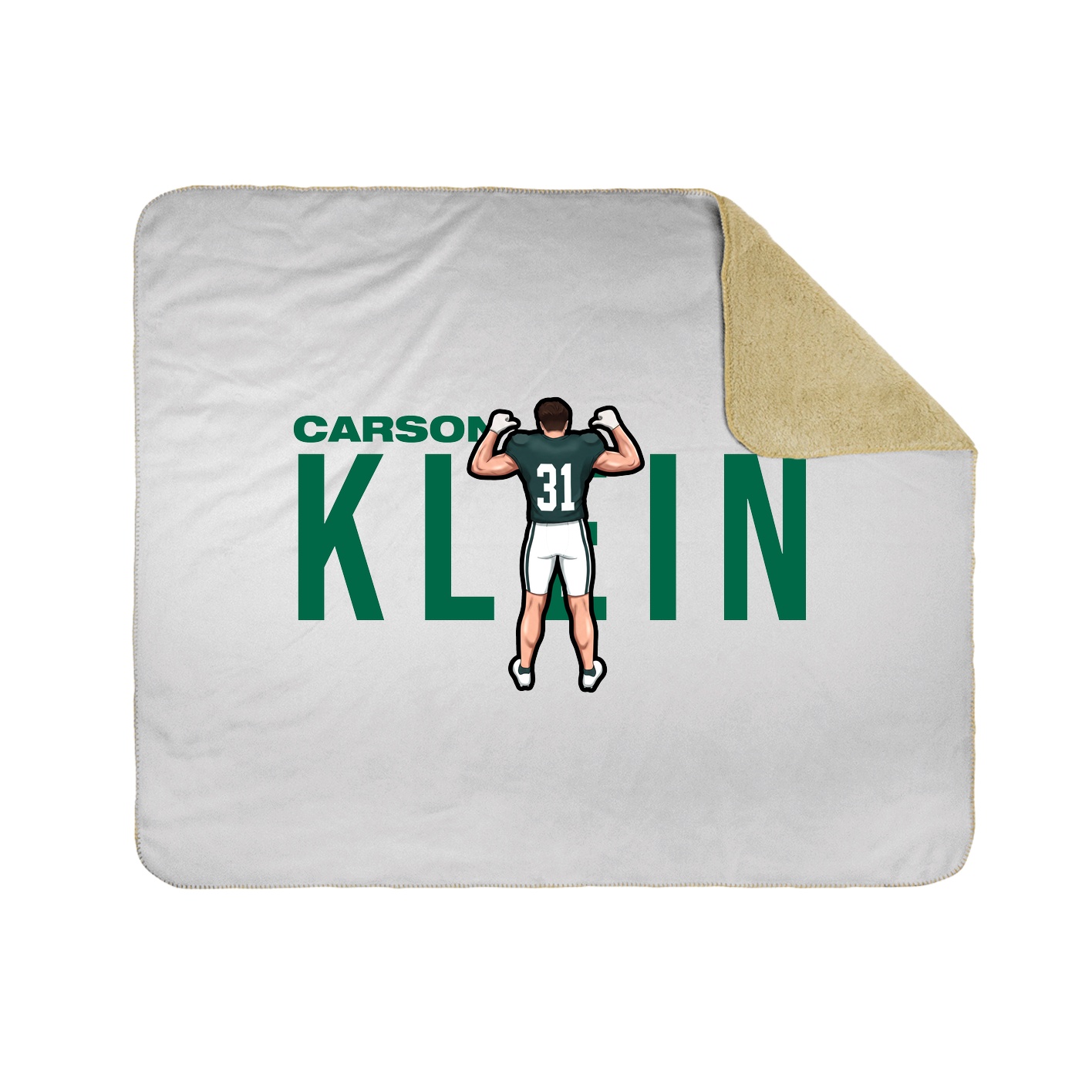 Throw Blanket — Player Name in White