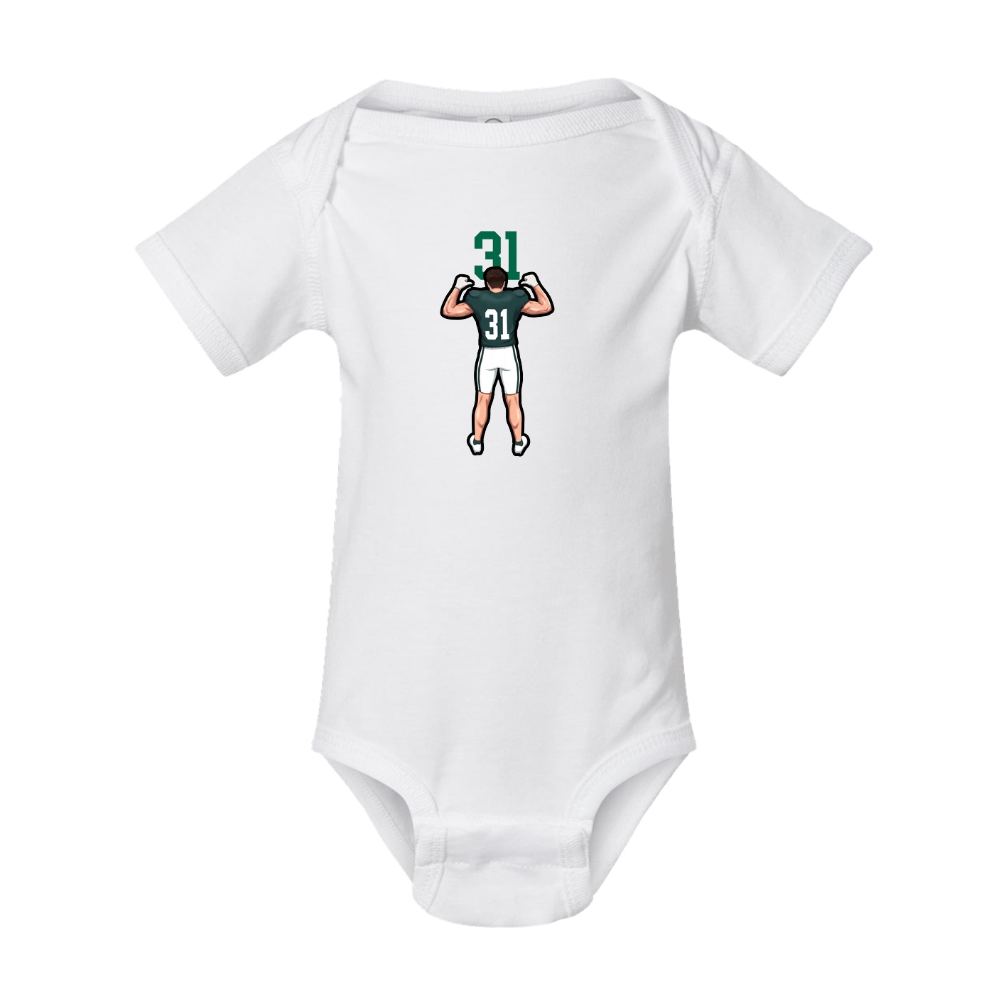 Baby Onesie — Number Top in White