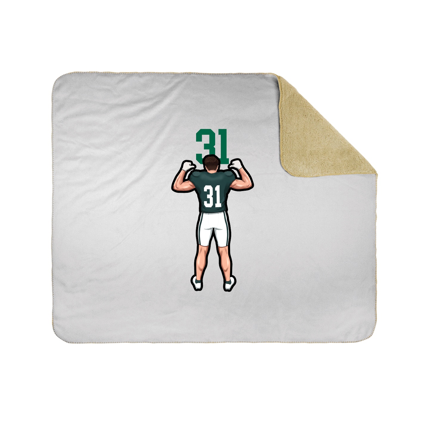 Throw Blanket — Number Top in White