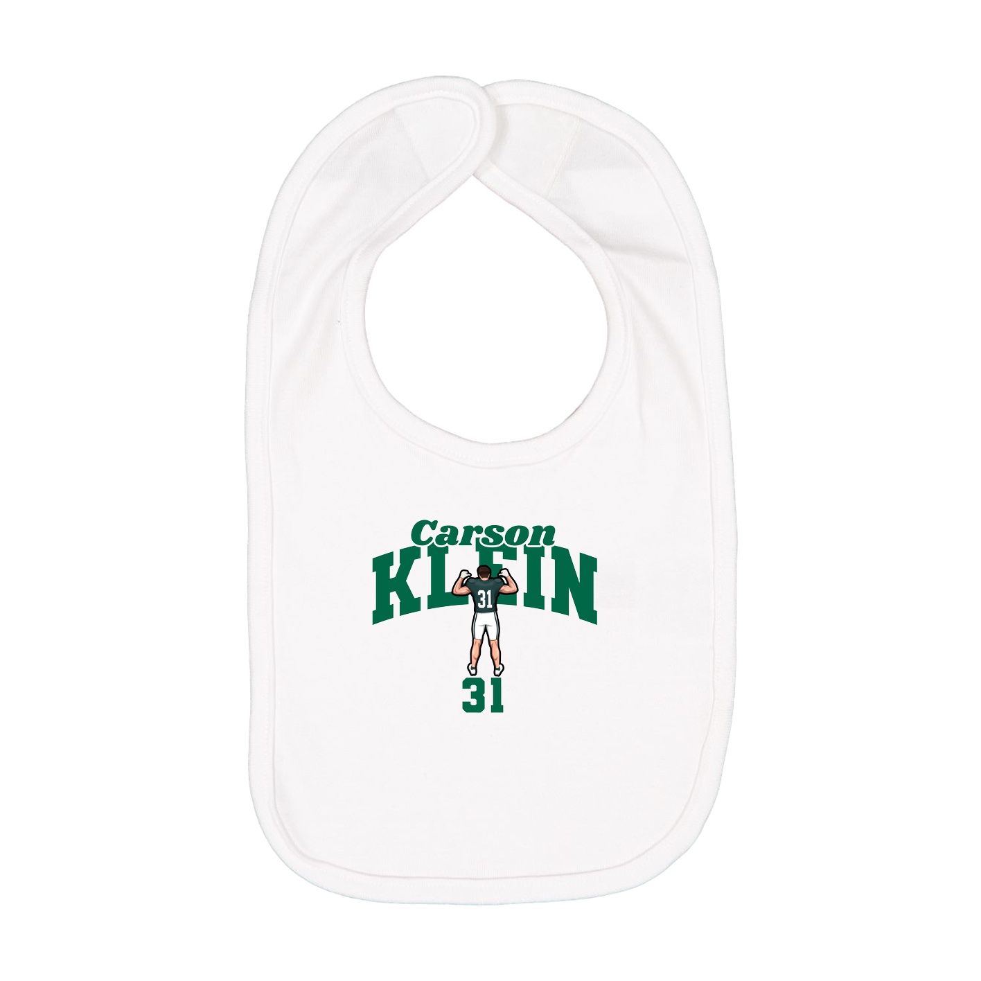 Infant Bib — Signature Arch in White