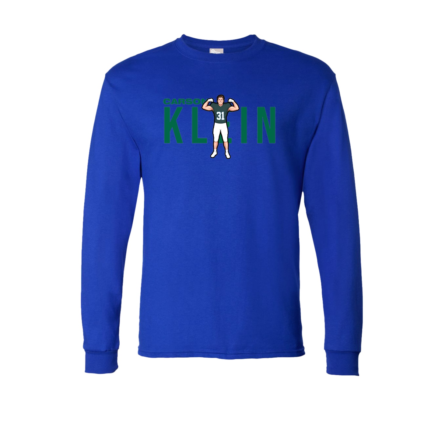 Long Sleeve Tee — Player Name in Royal