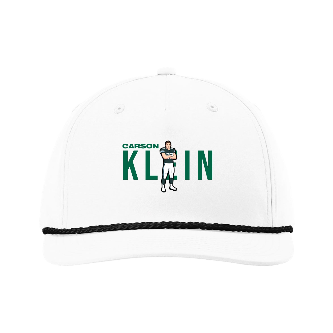 Five-Panel Classic Rope Cap — Player Name in White