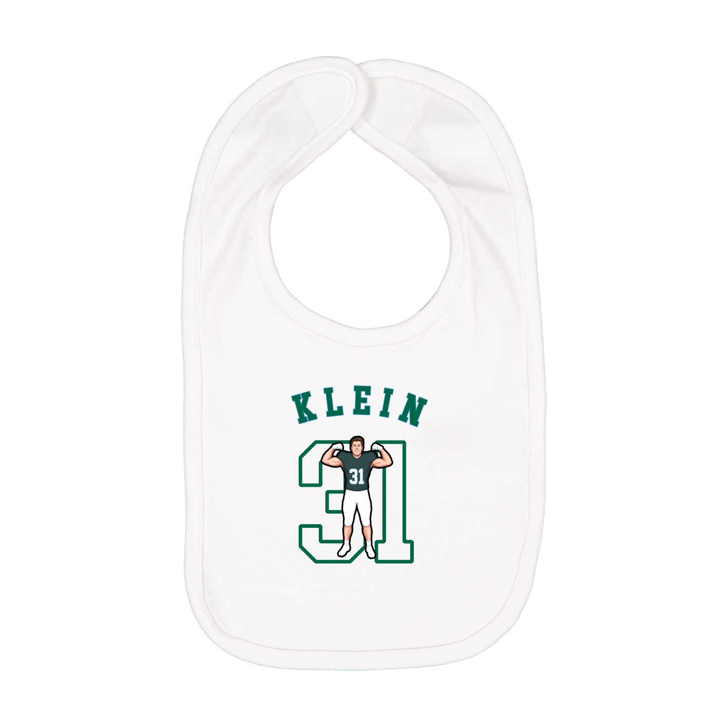 Infant Bib — Shirsey Arch in White