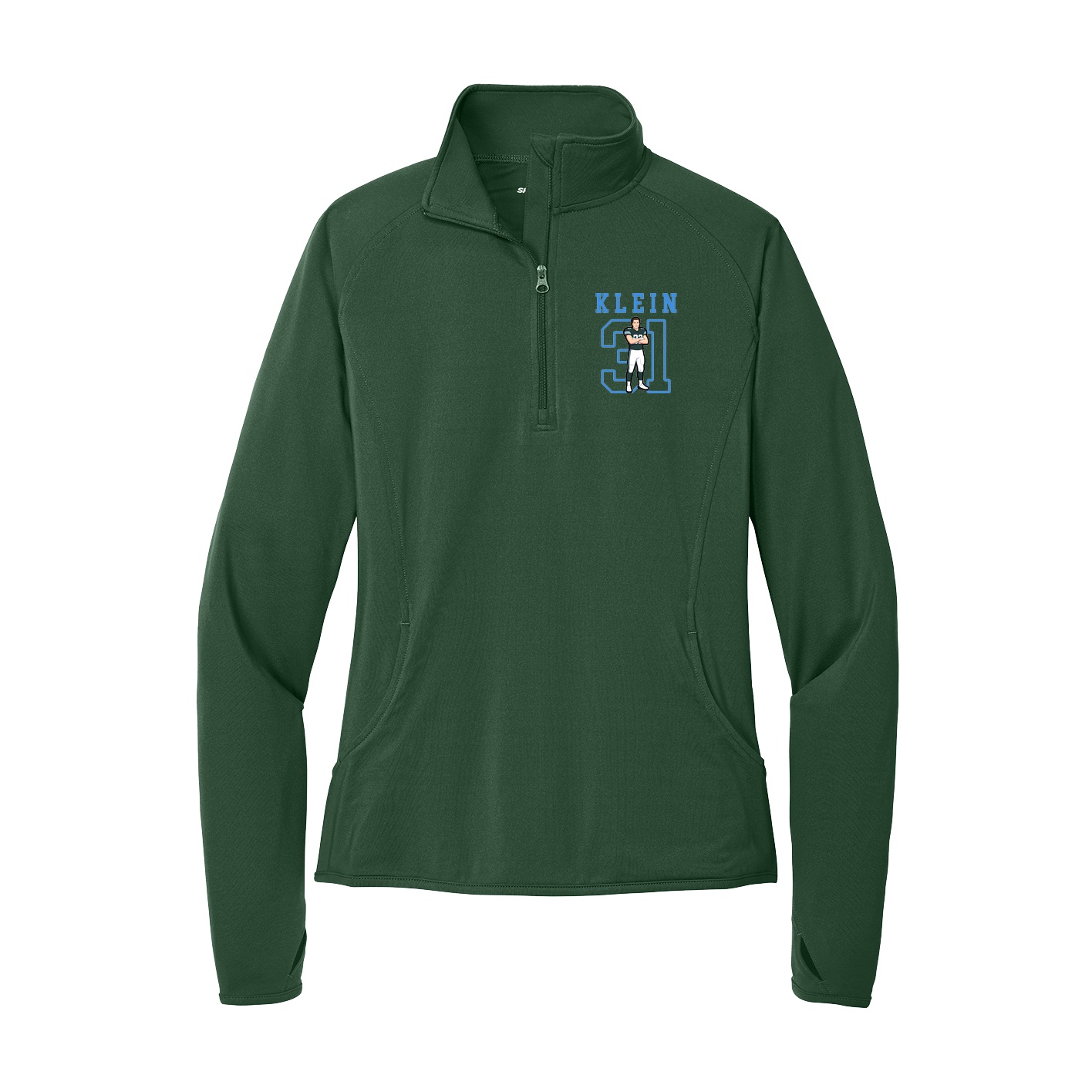 Women's Q-Zip Pullover — Shirsey in Green