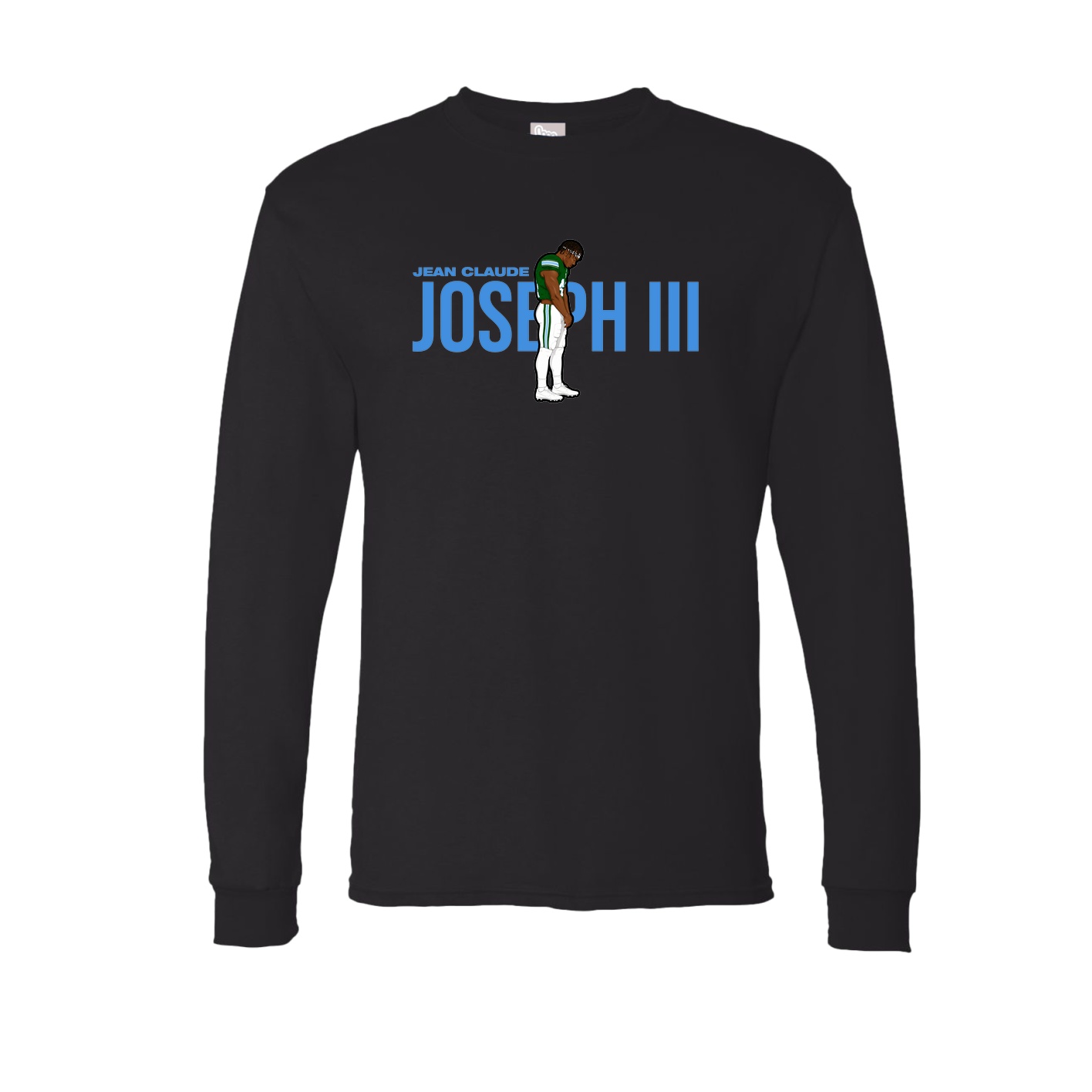 Long Sleeve Tee — Player Name in Black