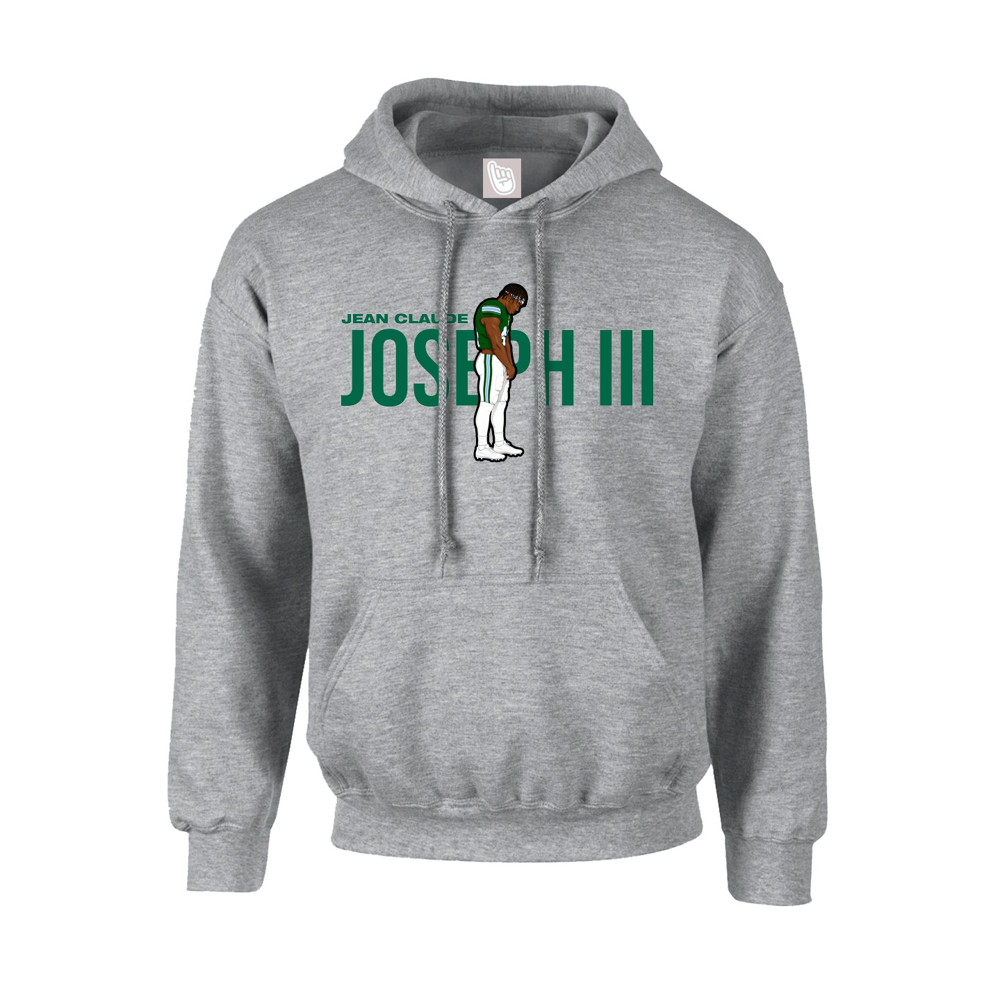Hoodie — Player Name in Grey