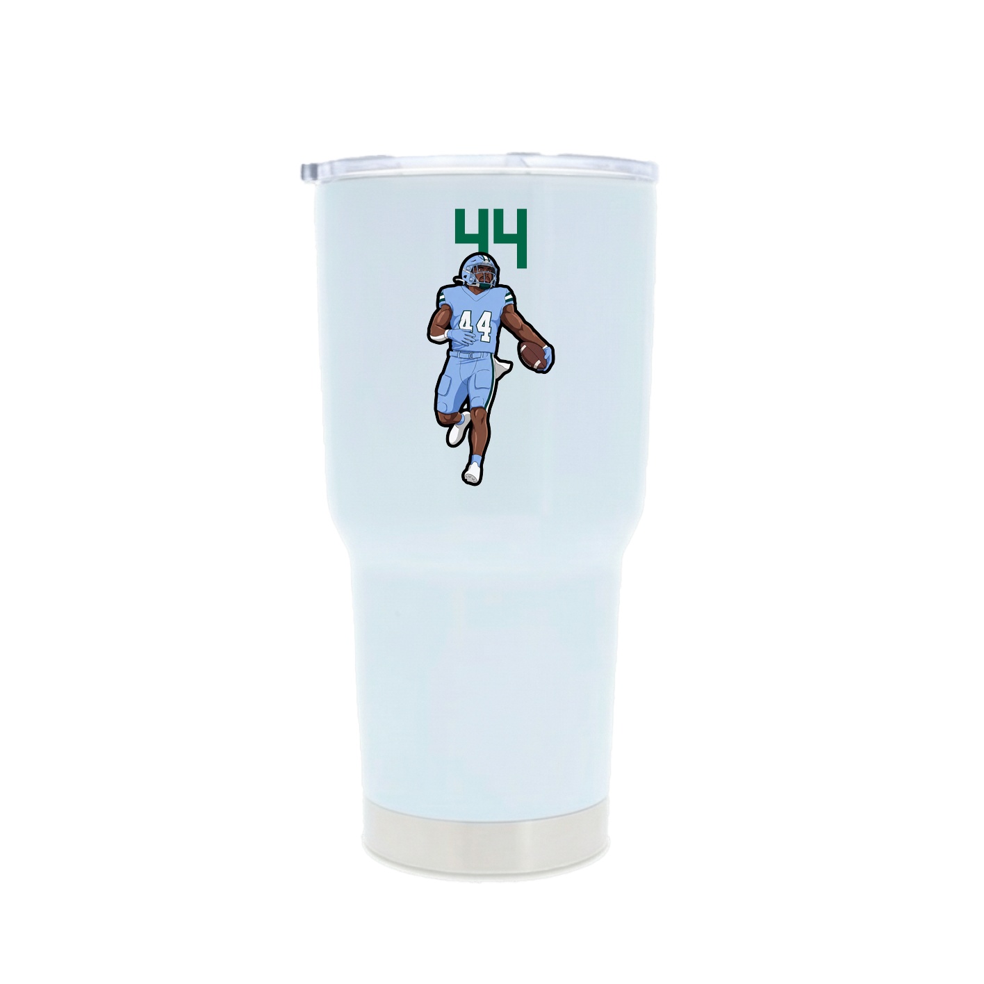 30oz Stainless Steel Tumbler — Number Top in White
