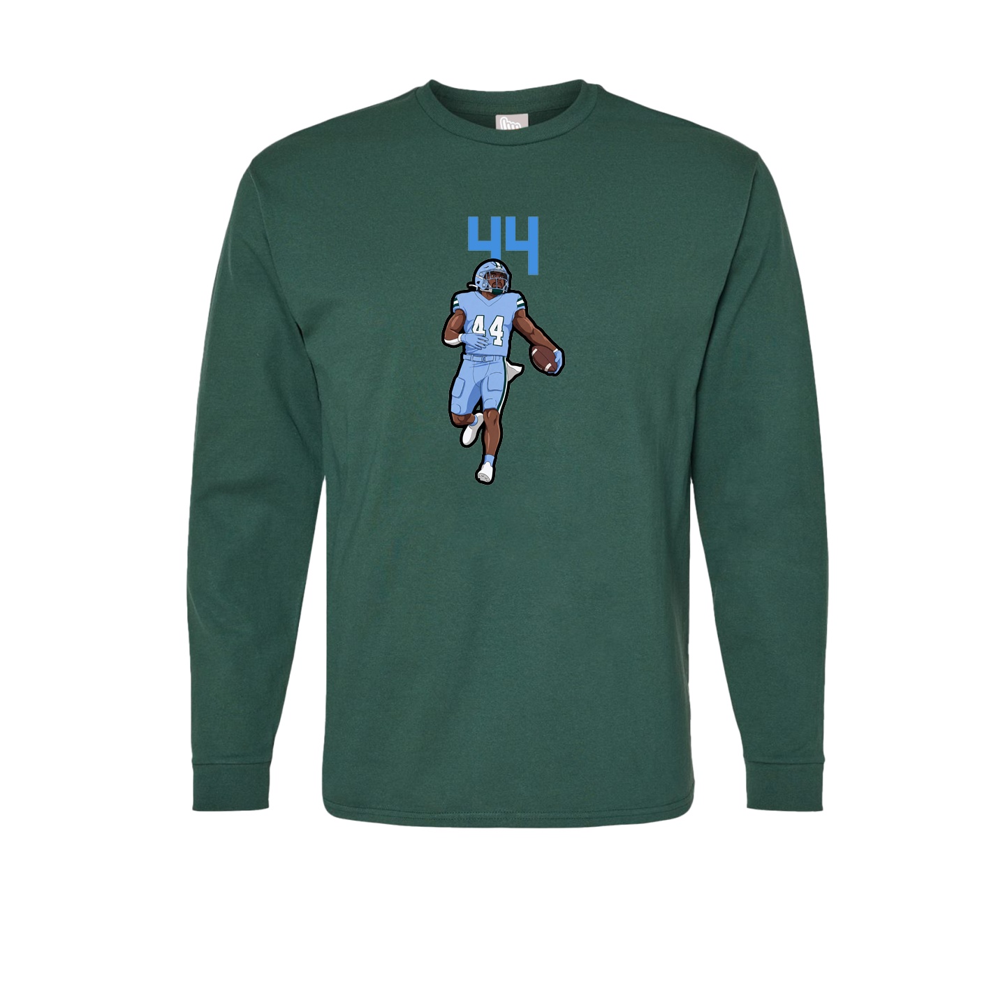 Long Sleeve Tee — Number Top in Green