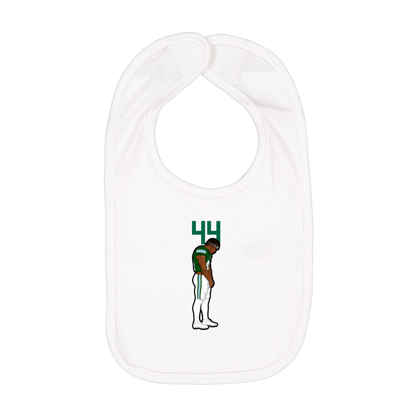 Infant Bib — Number Top in White